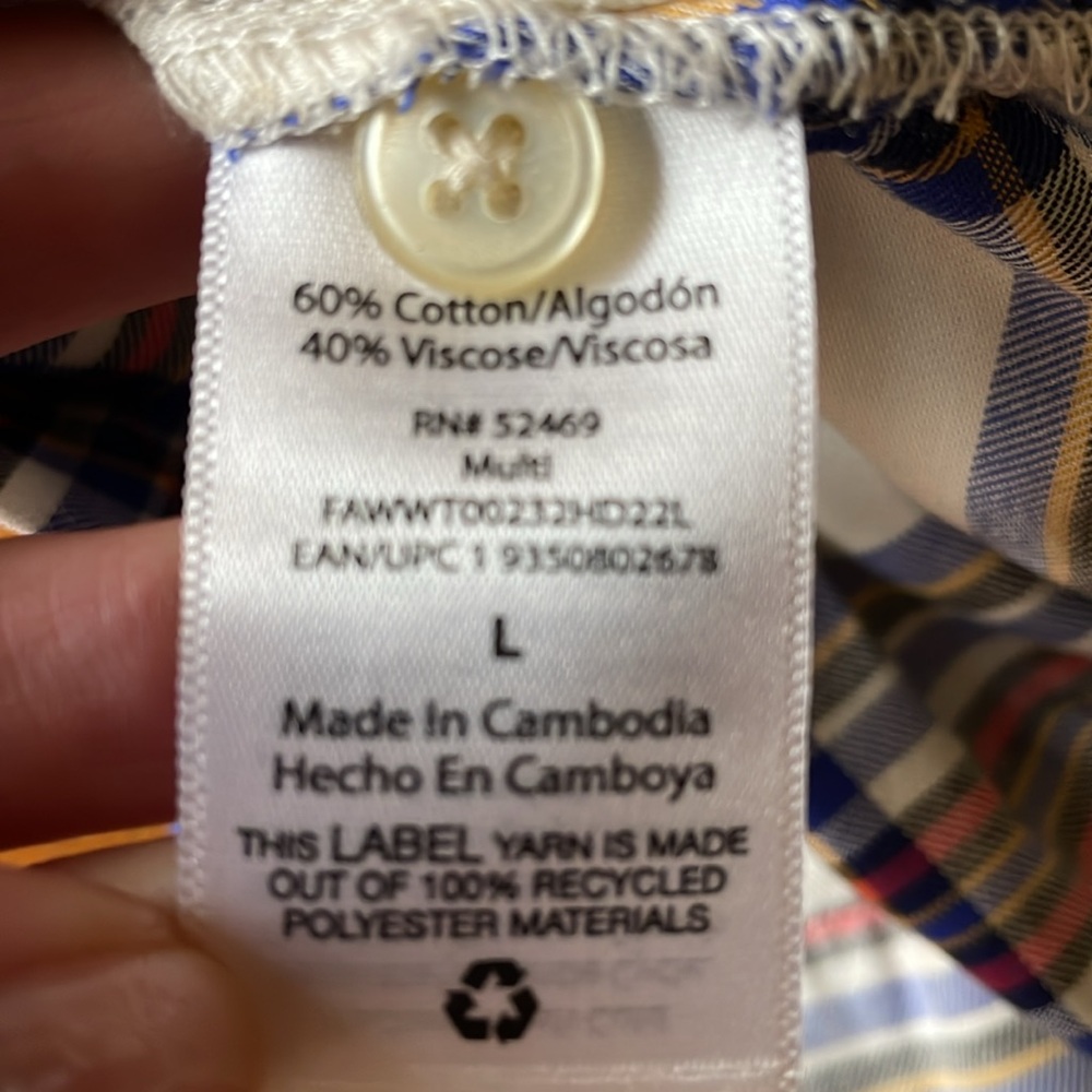 NWT Free Assembly Plaid Ruffle Top L - Picture 8 of 13